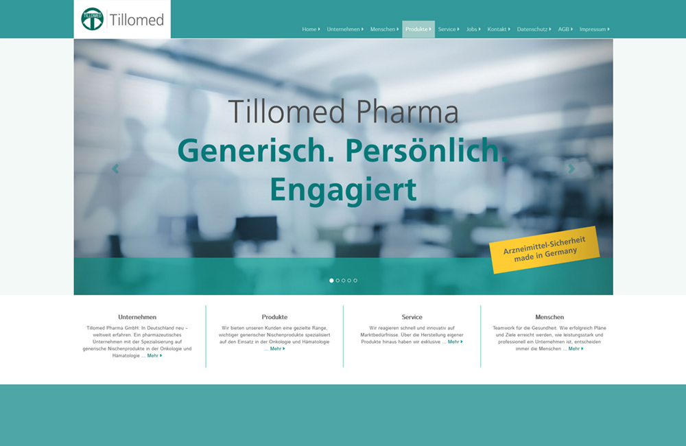 webdesign for pharma companies