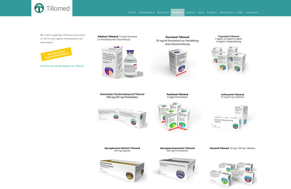 webdesign for pharma companies